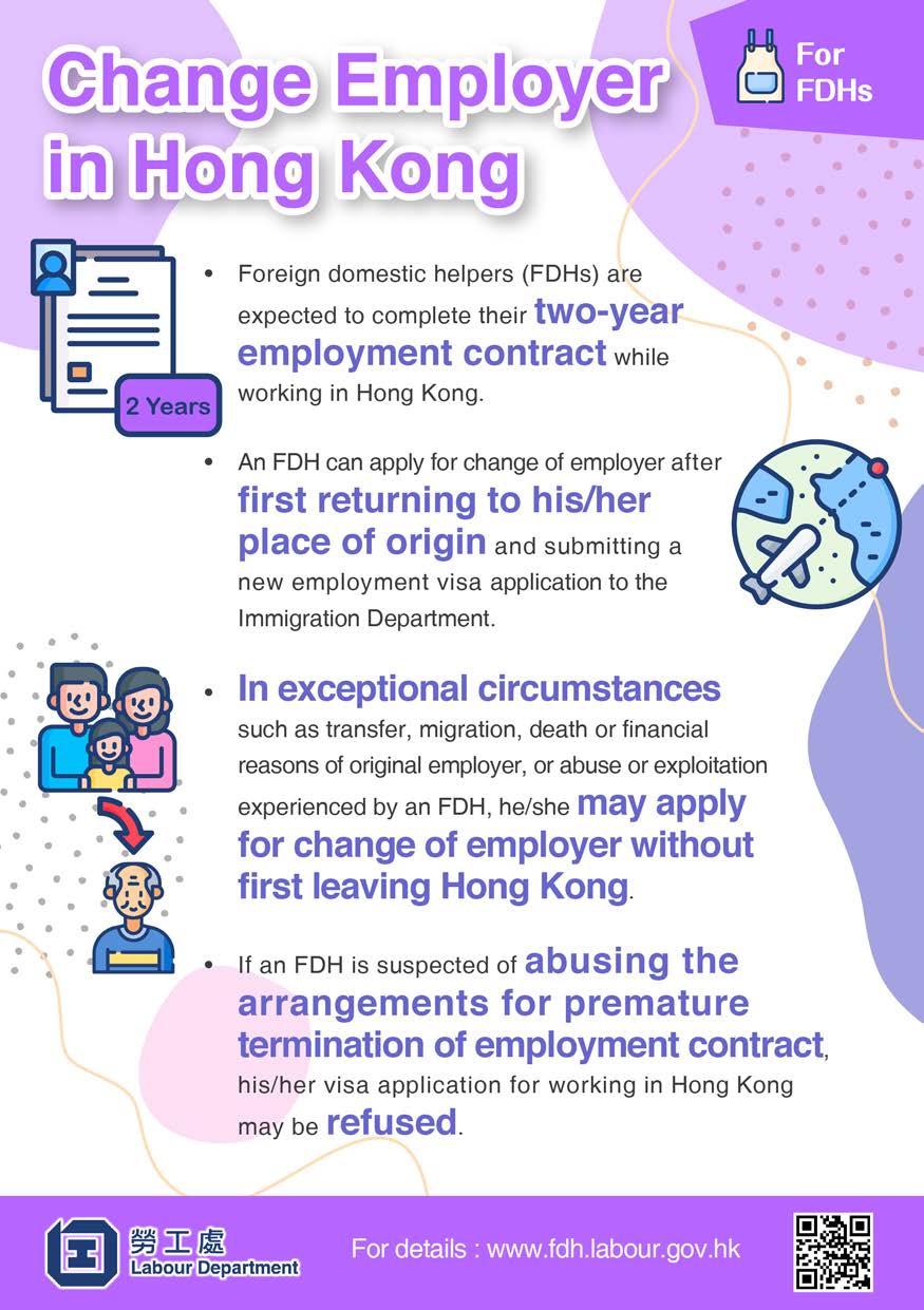 Infographics on Employment of Foreign Domestic Helpers - For Foreign Domestic Helpers